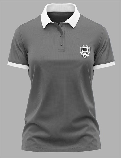 Polo Shirt (Woman, Gray-White)